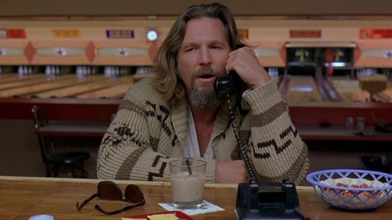 The Dude talks on phone