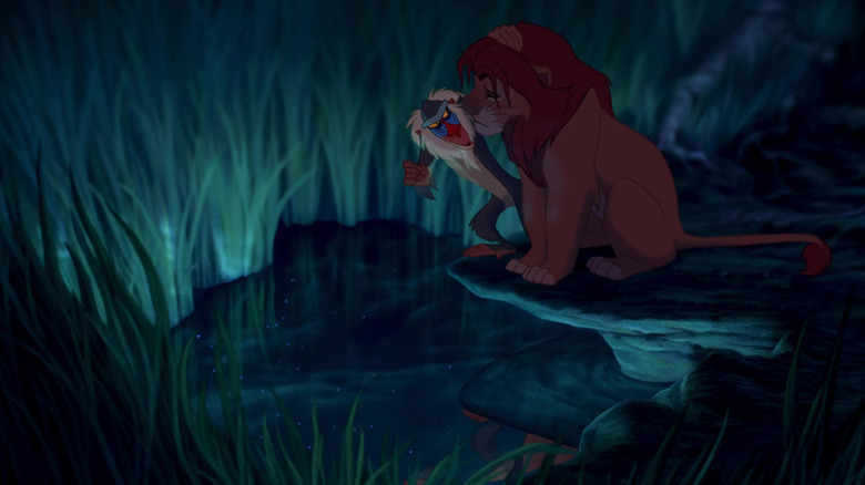 Rafiki motivating Simba