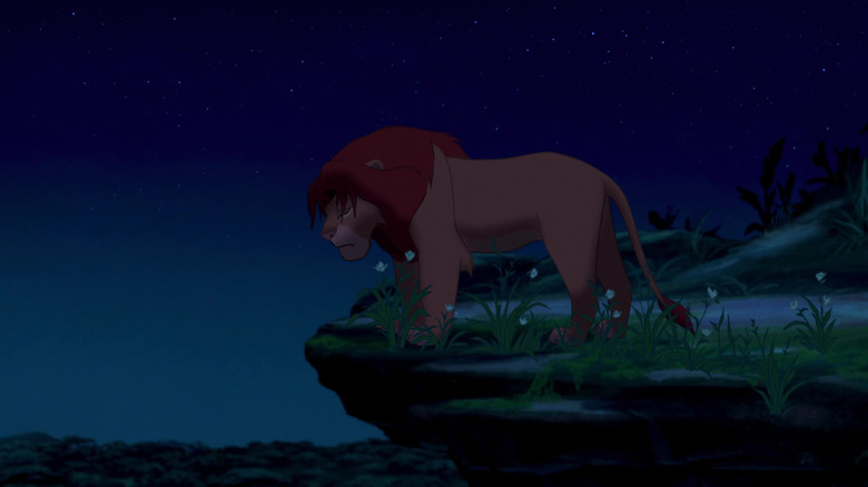 Simba being sad about Mufasa