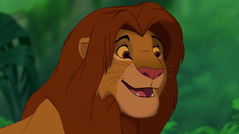 Adult Simba smiling