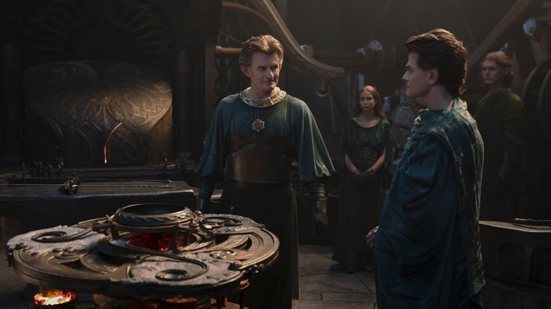 Celebrimbor and Elrond prepare to create Rings of Power
