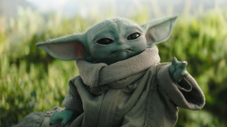 Grogu using the Force