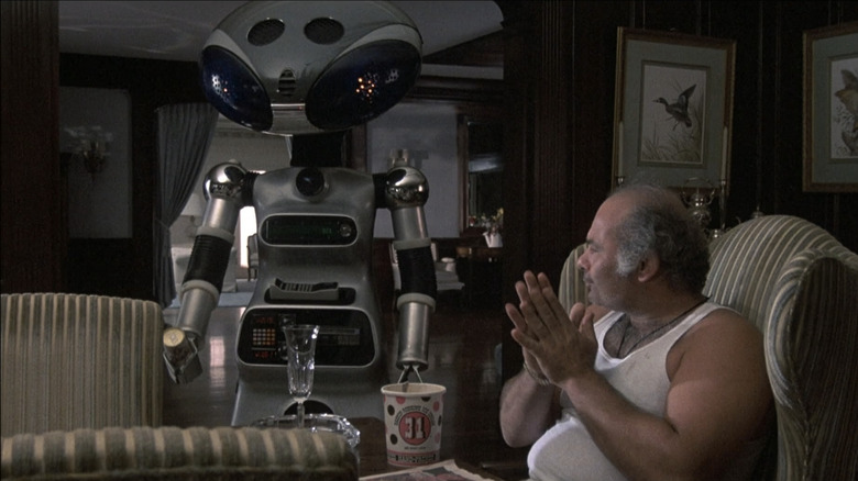 Burt Young and Sico the Robot in "Rocky IV"