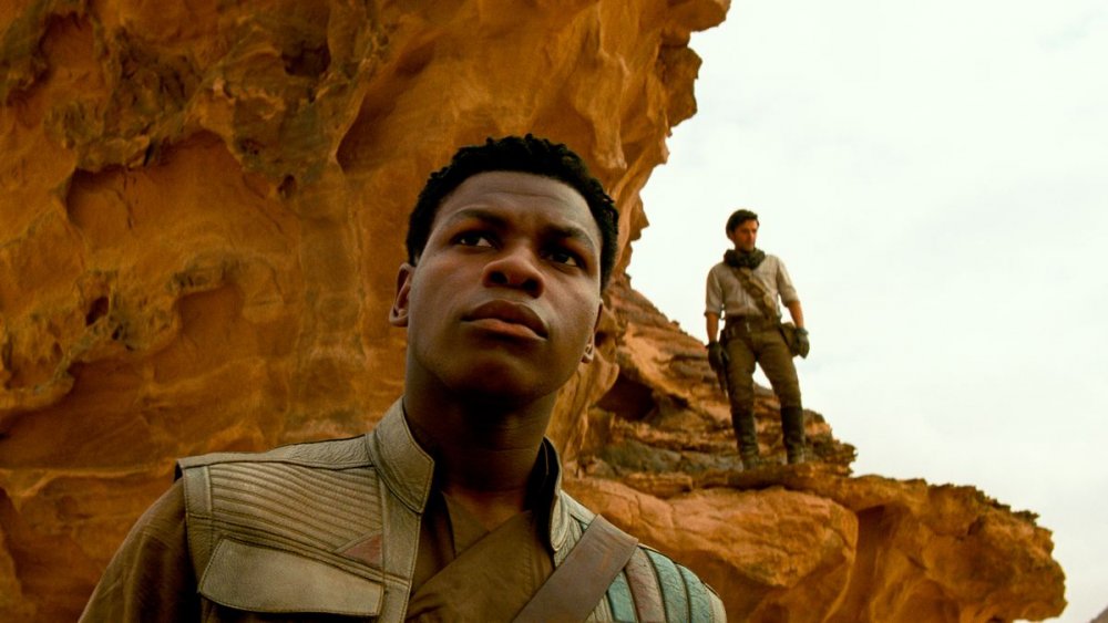 Finn with Poe in the background in The Rise of Skywalker