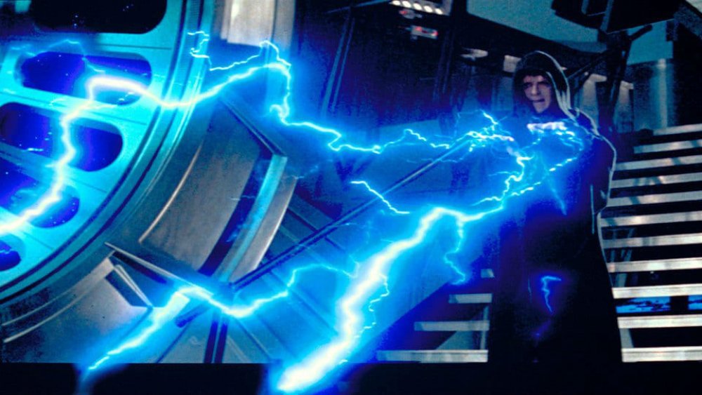 Palpatine using Force Lightning in Return of the Jedi