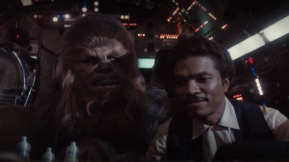 Chewebacca and Lando at the end of Empire Strikes Back