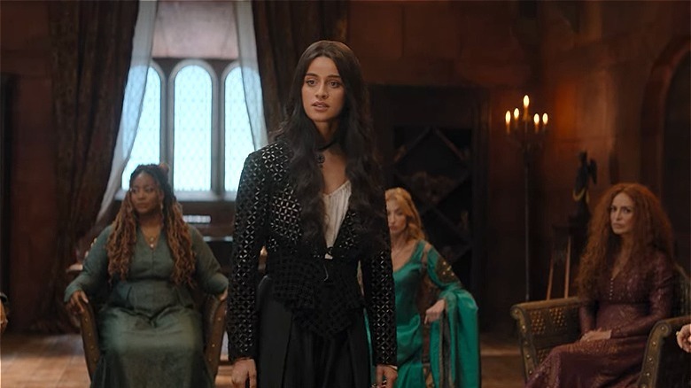 Yennefer with sitting sorceresses