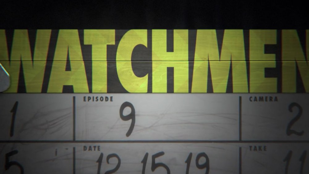 The image of the Watchmen clapperboard from the season finale