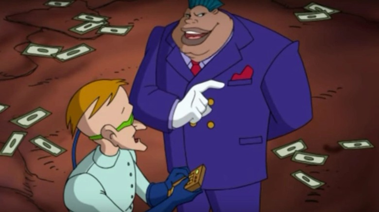 Lawrence Limburger surrounded by money
