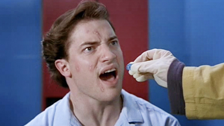 Brendan Fraser takes pill