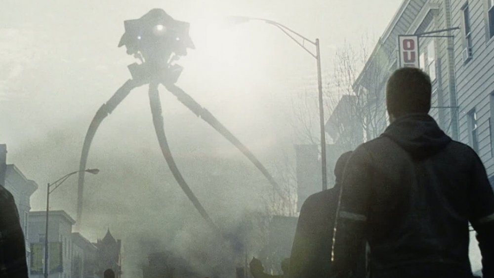 An alien tripod emerges from the Earth in 2005's War of the Worlds