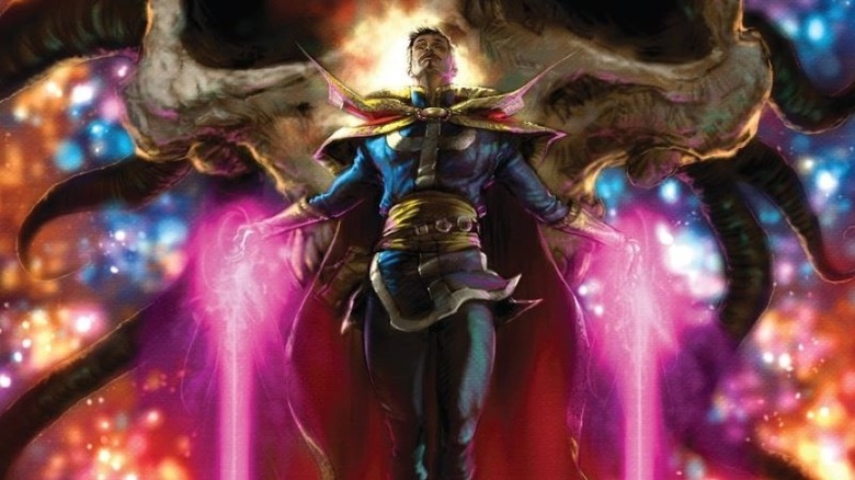 Doctor Strange levitating