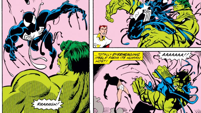 The symbiote abandoning Peter Parker's body for the Hulk's in 1989's What If? #4