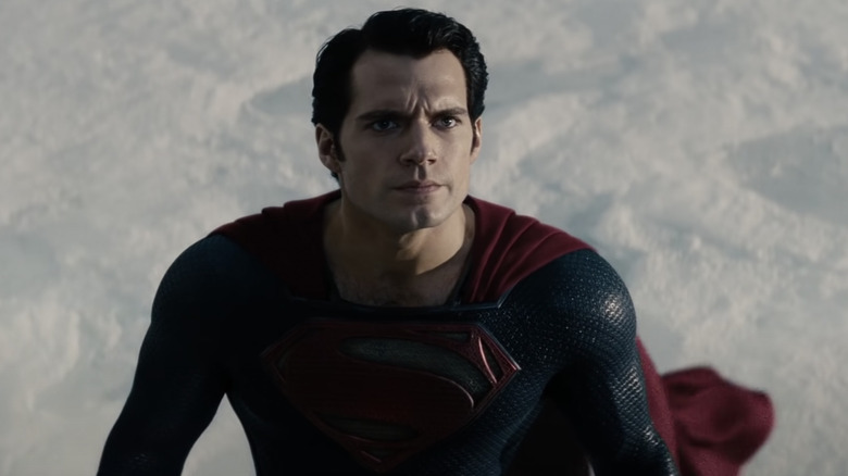 Henry Cavill as Superman looking up