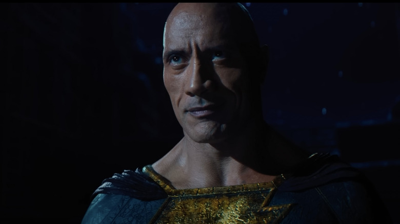 Black Adam smiling 