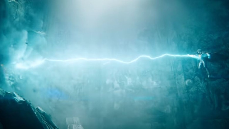 Black Adam shooting lightning