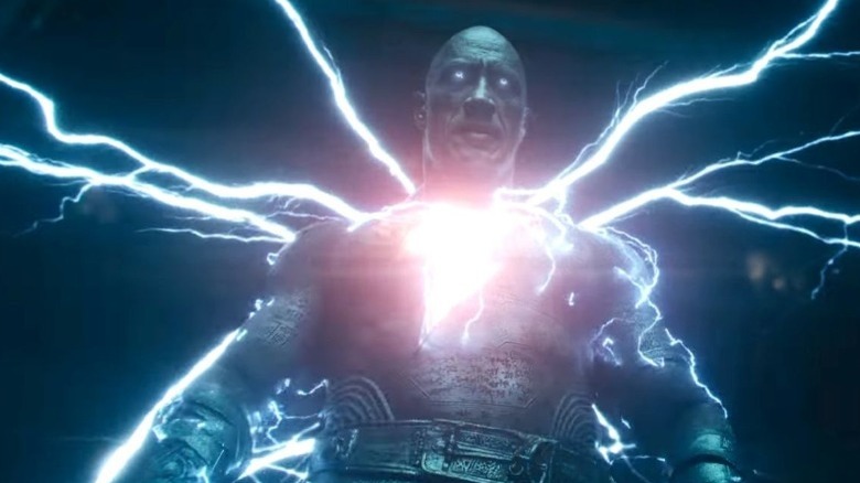 Black Adam with lightning