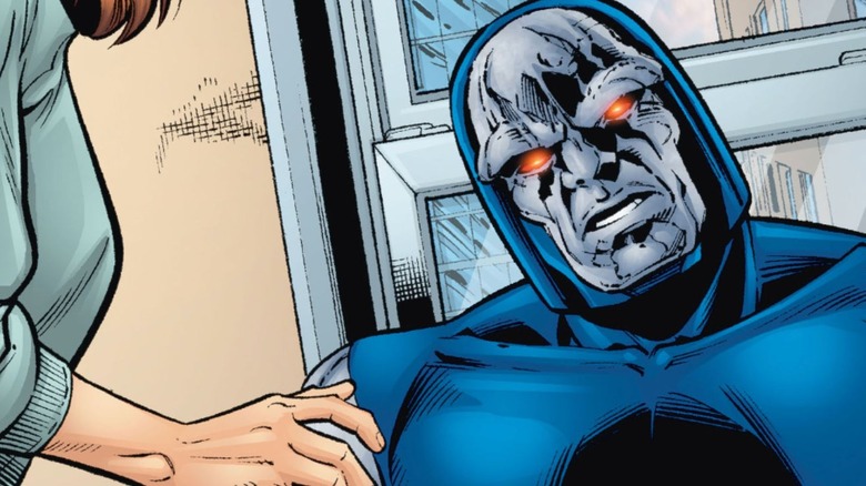 Darkseid talks to Mary in her apartment