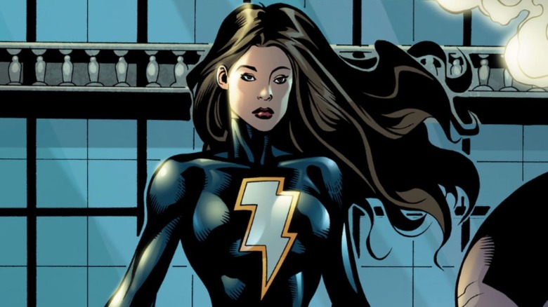 Mary Marvel in her black costume