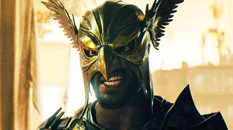 Hawkman scowling angrily