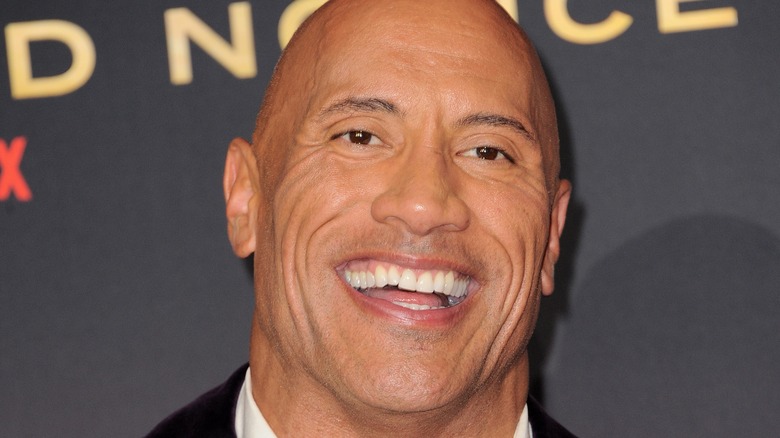 Dwayne Johnson smiling