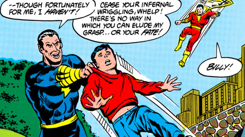 Black Adam grabs Billy Batson