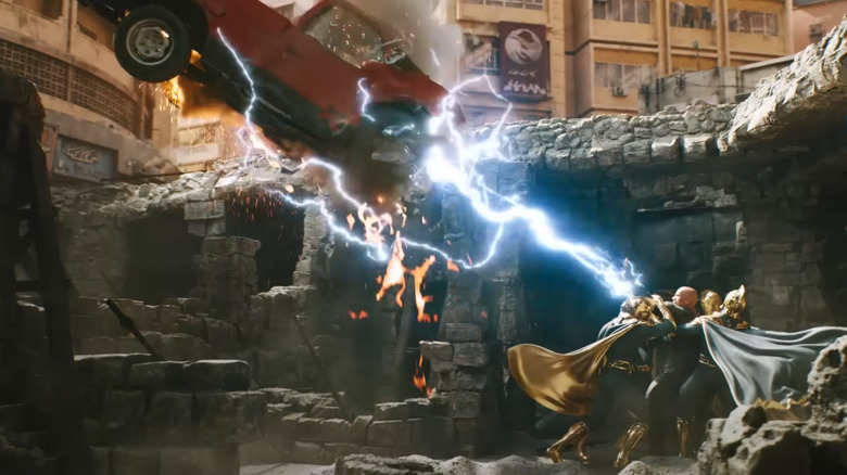 Doctor Fate attempts to restrain Black Adam