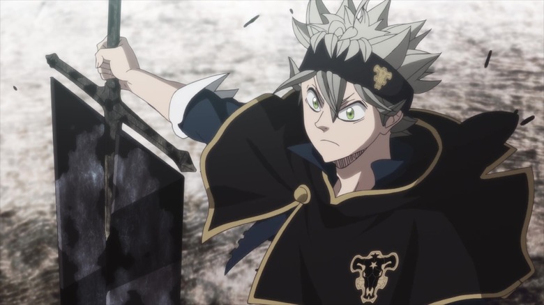 Asta holding sword