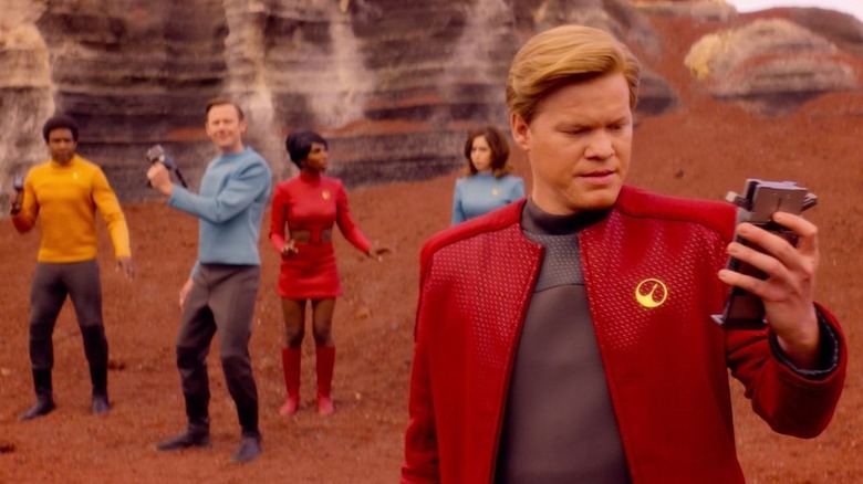 Jesse Plemons as commander in USS Callister