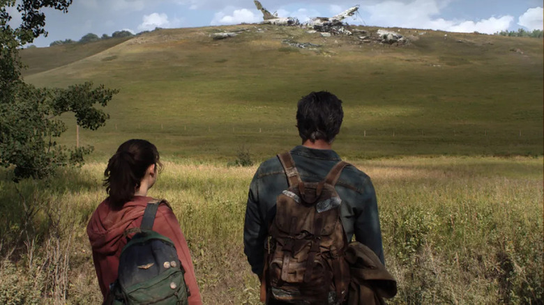 Joel and Ellie walking together in The Last of Us