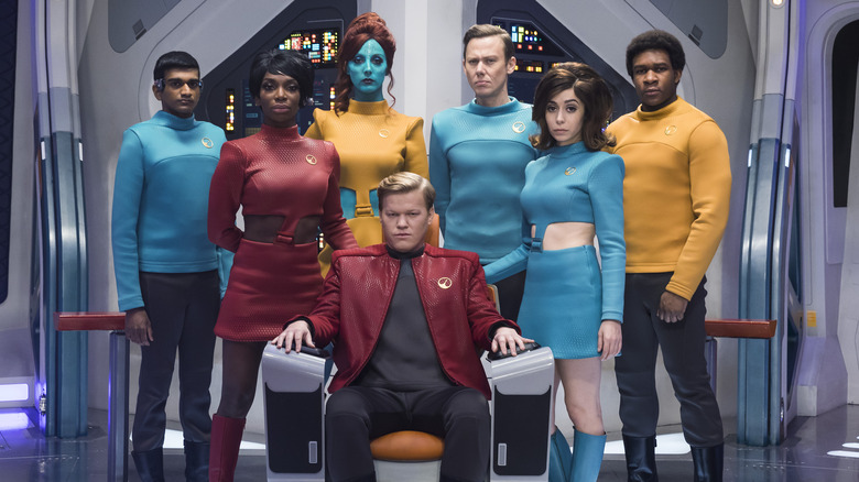 The crew of the USS Callister pose