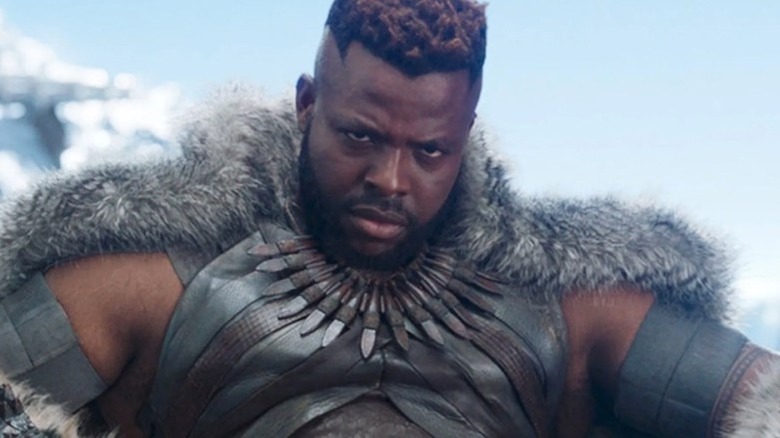 M'Baku sitting on his mountain throne