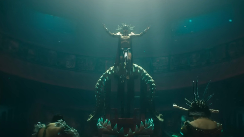 Namor descending upon his throne