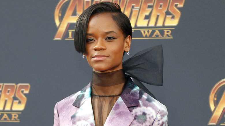 Letitia Wright at Avengers premiere