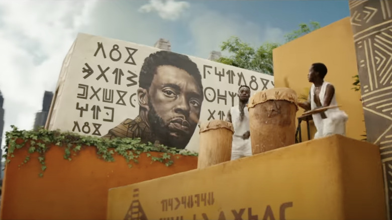 Mural of Chadwick Boseman's T'Challa