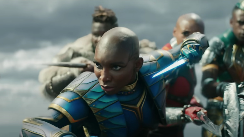 Michaela Coel as a warrior