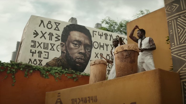 Chadwick Boseman Black Panther mural