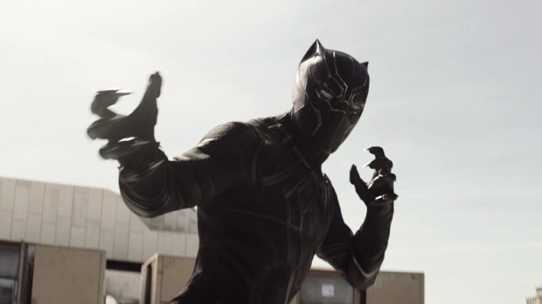 Black Panther preparing to fight