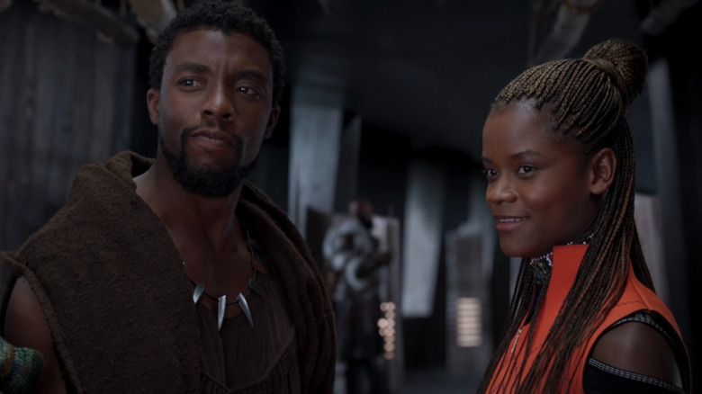 T'Challa and Shuri smiling