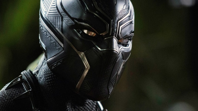 The Black Panther suit and helmet