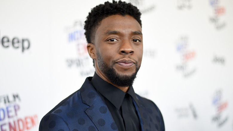 Chadwick Boseman smiling