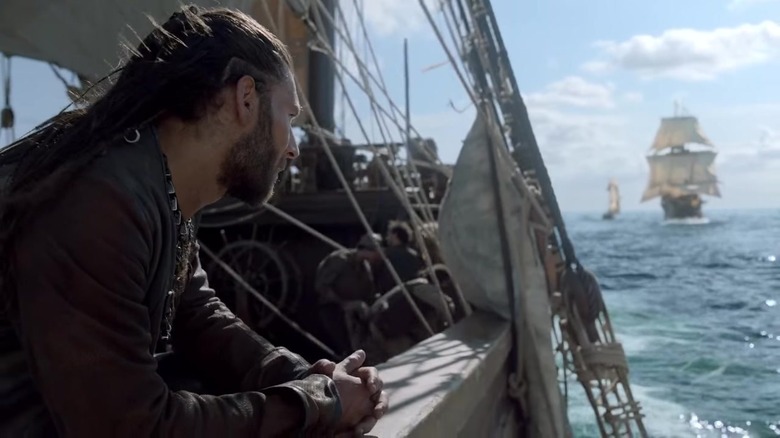 Charles Vane on pirate ship