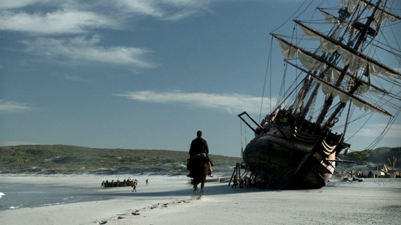 Pirate ship on the beach