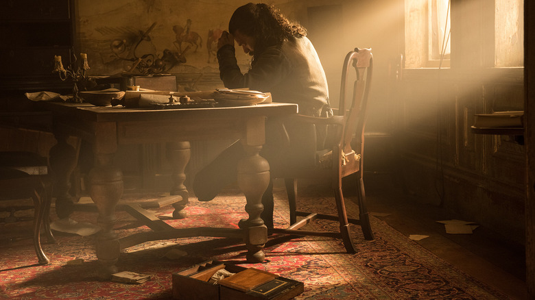 John Silver coping with stress in "Black Sails"