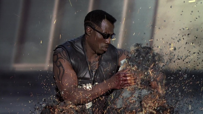 Blade holding a disintegrating body