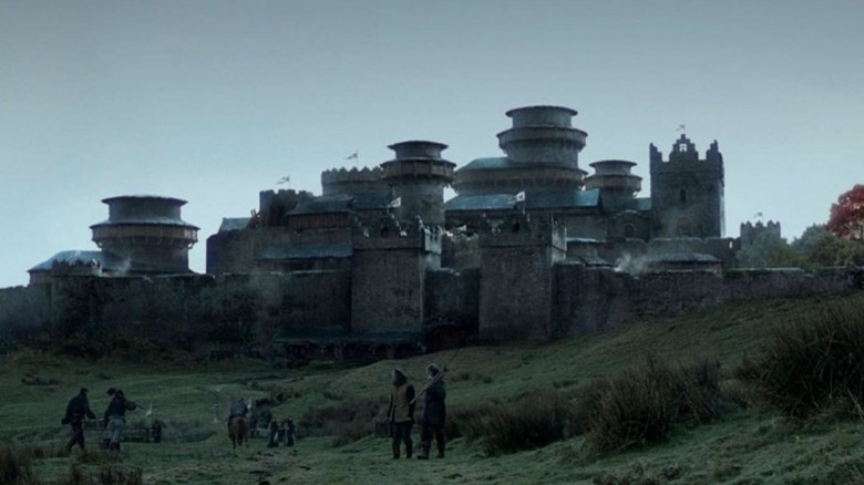 People standing outside of Winterfell