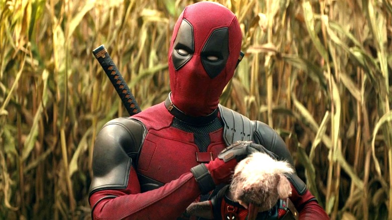 Deadpool petting Mary Puppins