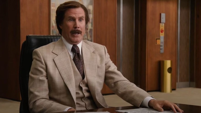 Ron Burgundy talking