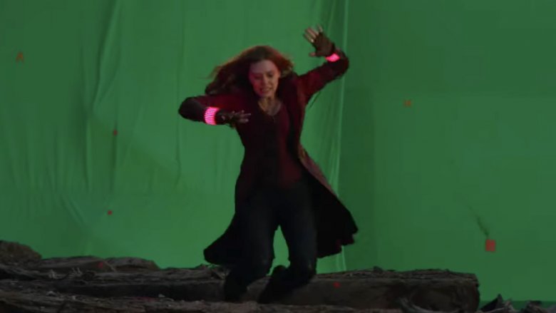 Elizabeth Olsen Scarlet Witch Avengers Endgame set