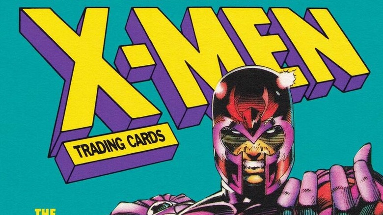 Magneto on the cover of the X-Men trading cards